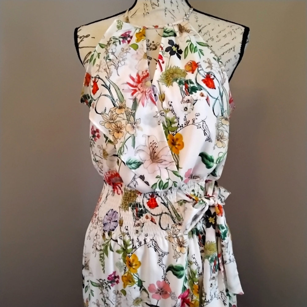 Parker NY Herley Halter Floral Midi Dress - S - Picture 6 of 13